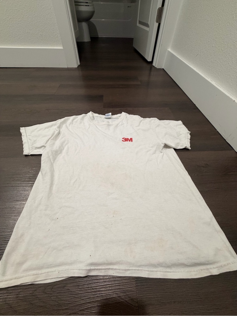 Vintage 3M Men's White Short-Sleeve Logo T-Shirt